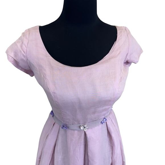 1950s Lavender Party Dress – Miss Betsy for Trask’s of Erie – Junior Size 5 - Picture 2 of 16